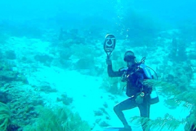пляжный теннис под водой!